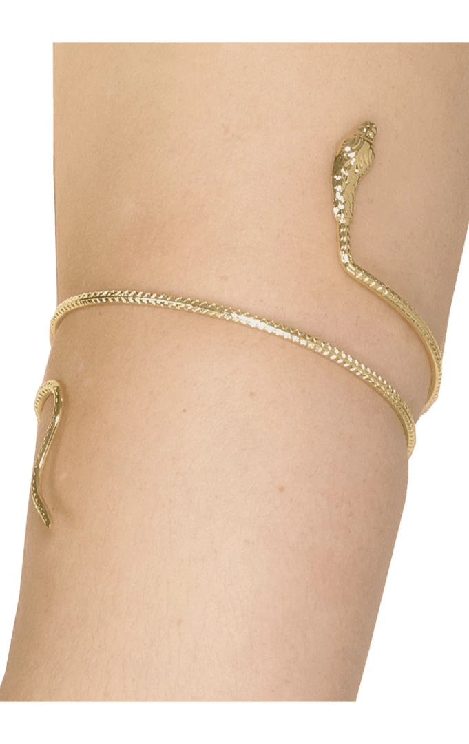 Smiffys Greek And Roman Gold Snake Bracelet Accessory 1 Smiffys Greek And Roman Gold Snake Bracelet Accessory