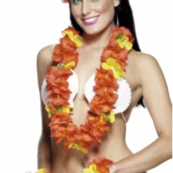Smiffys RED Hawaiian Leis Set