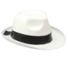 Bristol Novelty White Gangster Hat Accessories