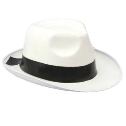 Bristol Novelty White Gangster Hat Accessories