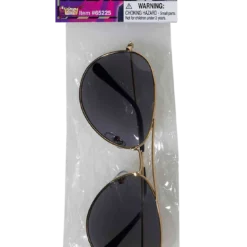 Bristol Novelty All Mens Costumes Gold Aviator Glasses
