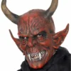 Smiffys Halloween Adult Full Head Devil Mask With Horns