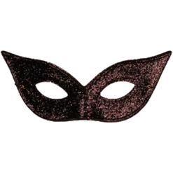 Generic All Mens Costumes Black Pointed Glitter Mask