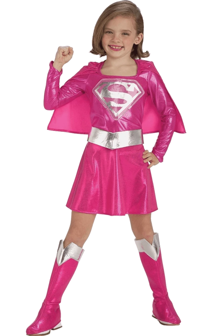 Rubies Childrens Pink Supergirl Costume 1 Rubies Childrens Pink Supergirl Costume