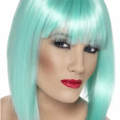 Smiffys Accessories Adult Glam Wig Neon AQUA