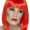 Smiffys Accessories Neon Red Glam Wig