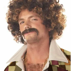 California Costumes Disco Dirt Bag Wig & Moustache