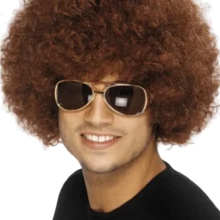 Smiffys 1970s Funky Brown Afro Wig