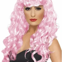 Smiffys Siren Pink Wig Accessories