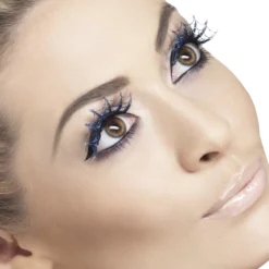 Smiffys Sexy Blue Glitter Web Eyelashes