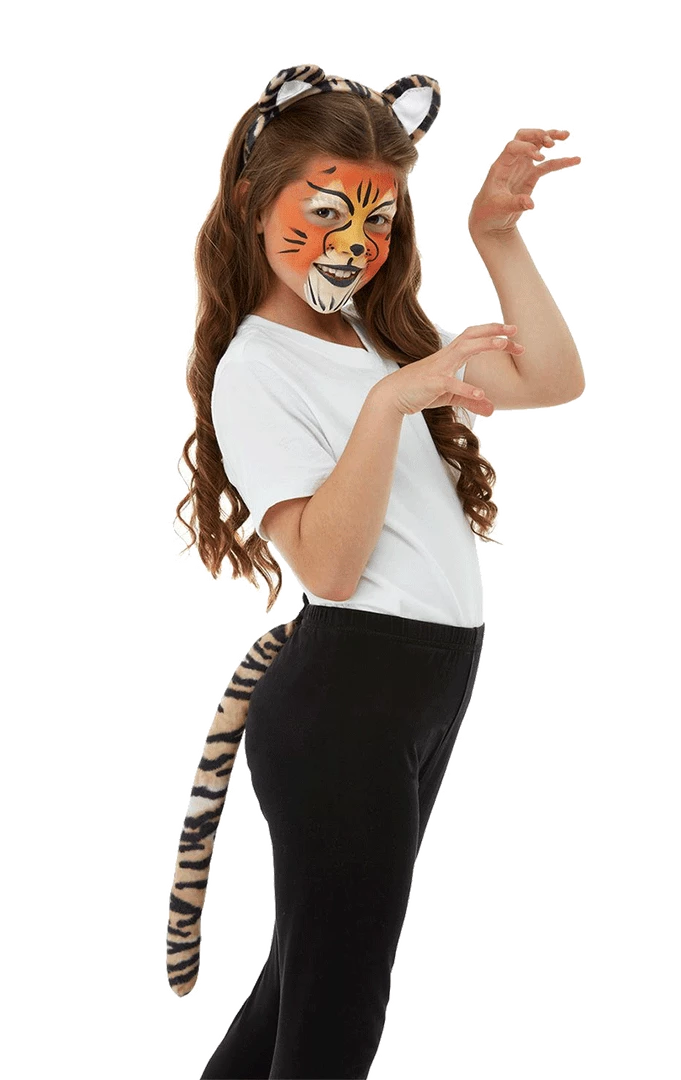 Smiffys Childs Tiger Costume Kit, Make-up FX All Girls Costumes 2 Smiffys Childs Tiger Costume Kit, Make-up FX All Girls Costumes