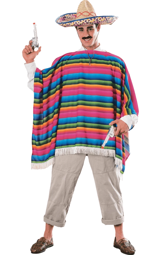 Rubies All Mens Costumes Adult Mexican Serape Poncho W Sombrero Hat 1 Rubies All Mens Costumes Adult Mexican Serape Poncho W Sombrero Hat
