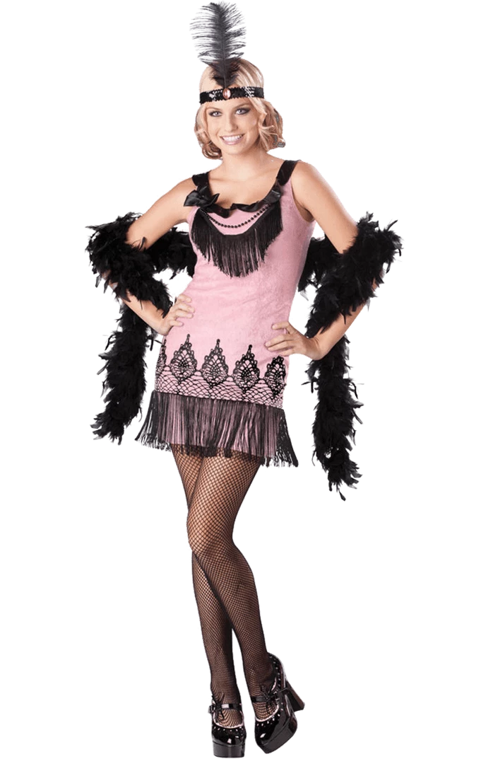 InCharacter Costumes Pink Flirty Flapper Costume All Womens Costumes 1 InCharacter Costumes Pink Flirty Flapper Costume All Womens Costumes