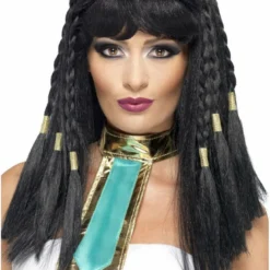 Smiffys Black Cleopatra Wig With Braids All Womens Costumes