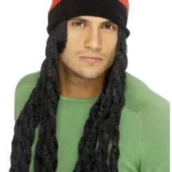 Smiffys Rasta Hat With Dreadlocks All Mens Costumes