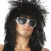 California Costumes All Mens Costumes Rockin Dude Black Wig