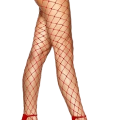 Smiffys Diamond Net Tights RED
