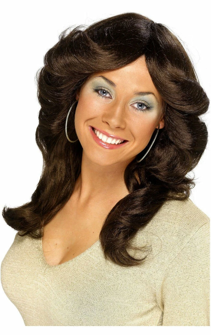 Smiffys All Womens Costumes Flick Wig BROWN 1 Smiffys All Womens Costumes Flick Wig BROWN