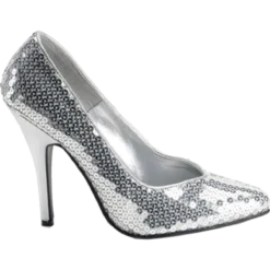 Pleaser USA Adult Silver Sequined Shoes Adults