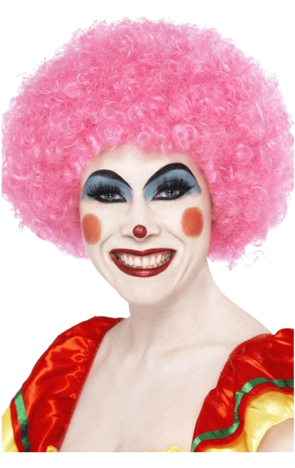 Bristol Novelty Pink Clown Afro Wig Accessories 1 Bristol Novelty Pink Clown Afro Wig Accessories