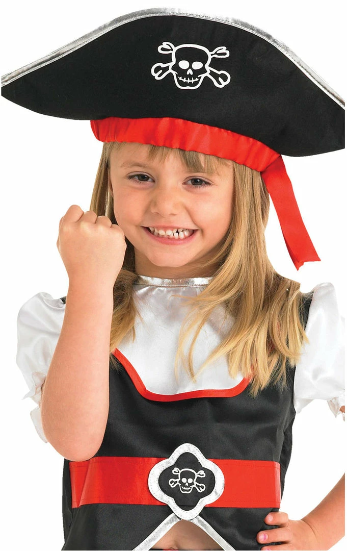 Rubies Child Girls Pirate Kids Fancy Dress Costume & Hat 3 Rubies Child Girls Pirate Kids Fancy Dress Costume & Hat