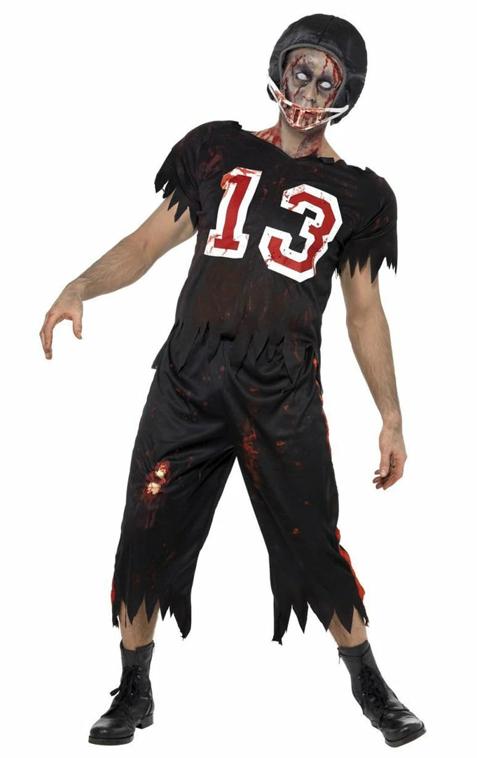 Smiffys All Mens Costumes High School Zombie Footballer Costume 1 Smiffys All Mens Costumes High School Zombie Footballer Costume
