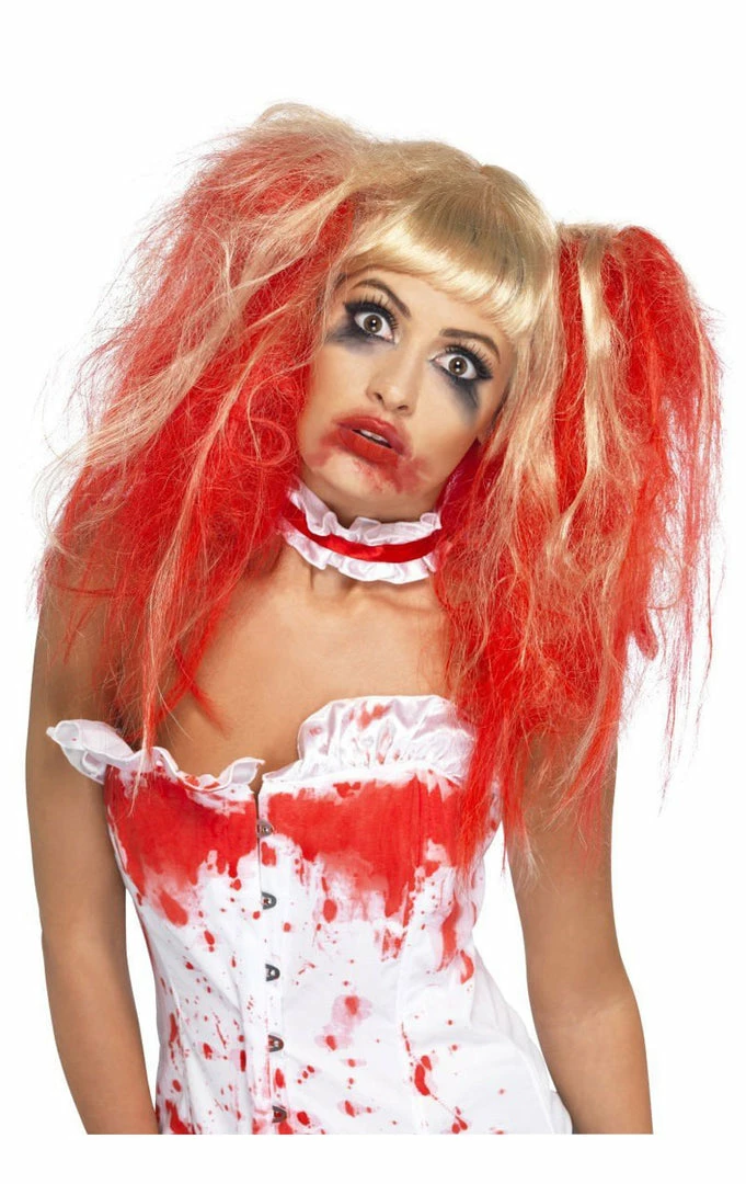 Smiffys All Womens Costumes Blood Drip Wig Red & Blonde Wig 1 Smiffys All Womens Costumes Blood Drip Wig Red & Blonde Wig