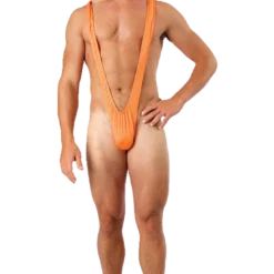 Orion Costumes All Mens Costumes Borat Mankini Thong Swimsuit (Luminous Orange)
