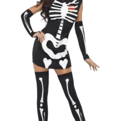 Smiffys All Womens Costumes Fever Sexy Skeleton Costume