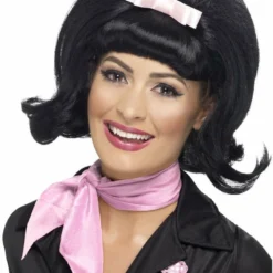 Smiffys All Womens Costumes Black 50s Wig