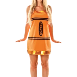 Orion Costumes Women's Orange Crayon Fancy Dress Costume All Womens Costumes