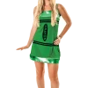 Orion Costumes All Womens Costumes Women's Green Crayon Fancy Dress Costume