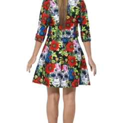 Smiffys Adult Womens Day Of The Dead Stand Out Suit
