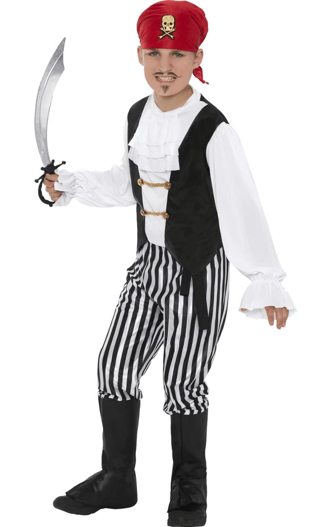 Smiffys All Boys Costumes Child Pirate Costume 1 Smiffys All Boys Costumes Child Pirate Costume