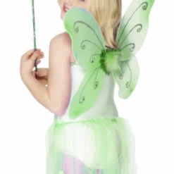 Smiffys All Girls Costumes Green Butterfly Wings And Wand