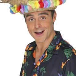 Smiffys Hawaiian Straw Hat Accessories