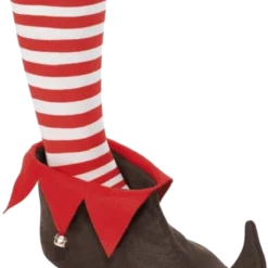 Smiffys Christmas Adult Elf Shoes BROWN