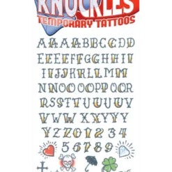 Tinsley Transfers Knuckles Temp Tattoo Set