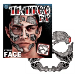 Tinsley Transfers Cyborg Face Temp Tattoo