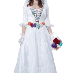 California Costumes All Womens Costumes La Novia Muerta Day Of The Dead Bride Costume
