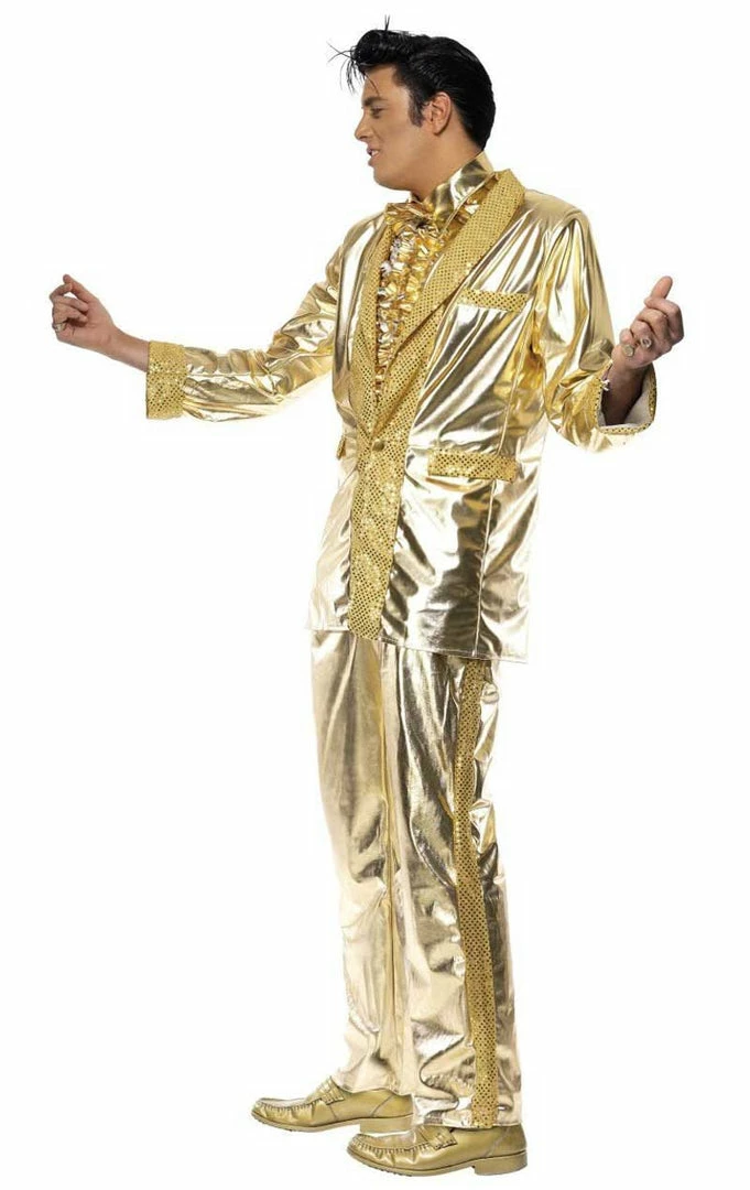 Smiffys Adult Gold Elvis Costume 2 Smiffys Adult Gold Elvis Costume