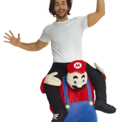 Body Republic Stag Do Adult Red Plumber Piggyback Costume