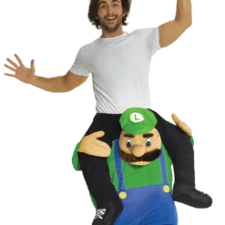Body Republic All Womens Costumes Adult Luigi Green Piggyback Costume