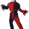 California Costumes All Mens Costumes Red And Black Evil Jester Costume
