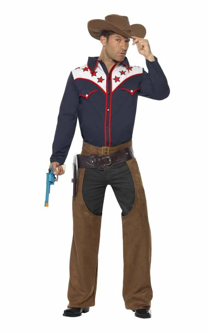 Smiffys All Mens Costumes Cowboy Fancy Dress Costume 1 Smiffys All Mens Costumes Cowboy Fancy Dress Costume