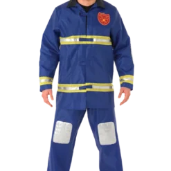 Rubies Mens Blue Fireman Costume