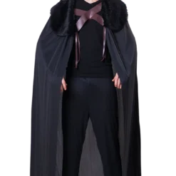 Bristol Novelty Black Fur Collared Cape All Mens Costumes