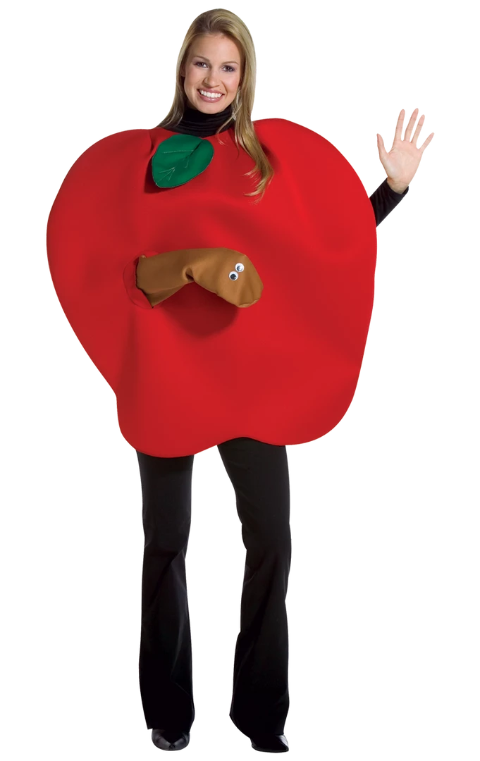 Rasta Imposta Apple With Worm Costume 1 Rasta Imposta Apple With Worm Costume