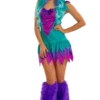 Generic All Womens Costumes Fuzzy Frankie Monster Costume
