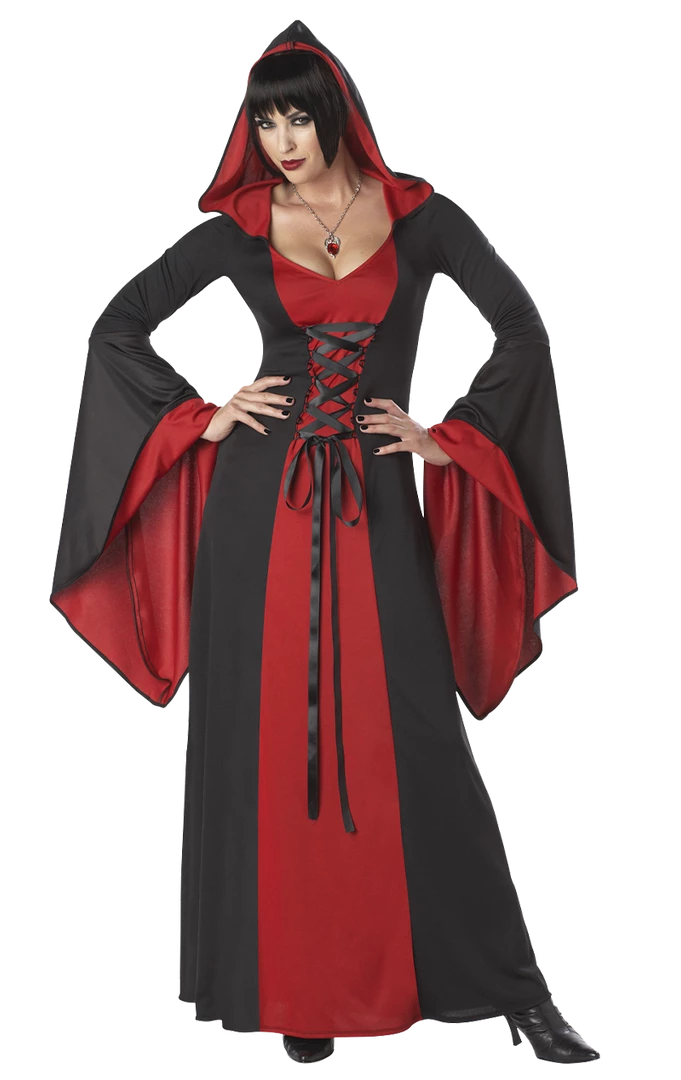 California Costumes Deluxe Halloween Hooded Robe RED All Womens Costumes 1 California Costumes Deluxe Halloween Hooded Robe RED All Womens Costumes